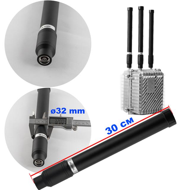 Антена всеспрямована, 200-300 MHz, 100W, 5-7 dBi, Ø32 мм, 30 см, NJ, для jamming обладнання