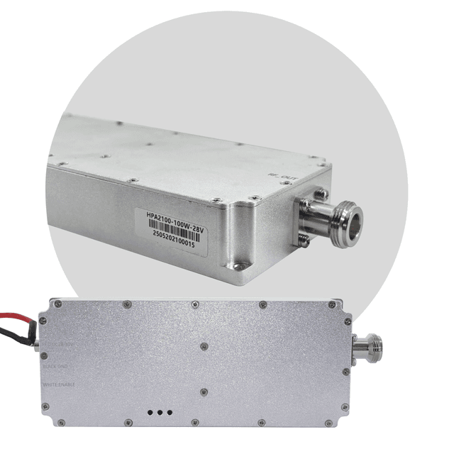 Модуль перешкод (jammer) 2100-2300 MHz, Gan 100W, 50 dBm, N_J