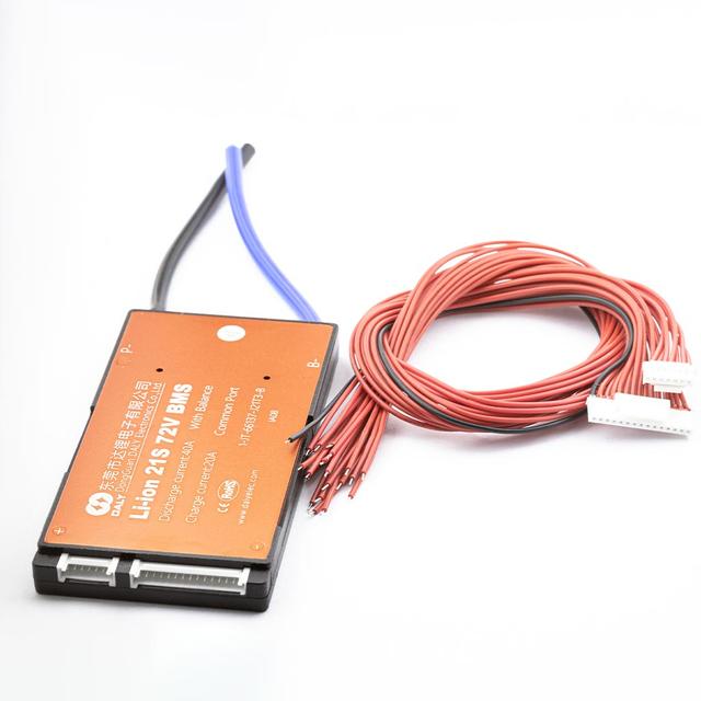 Плата BMS DaLy, Li-ion, 72V, 21S, 40A, (симетрія, вологозахисна, з балансиром)