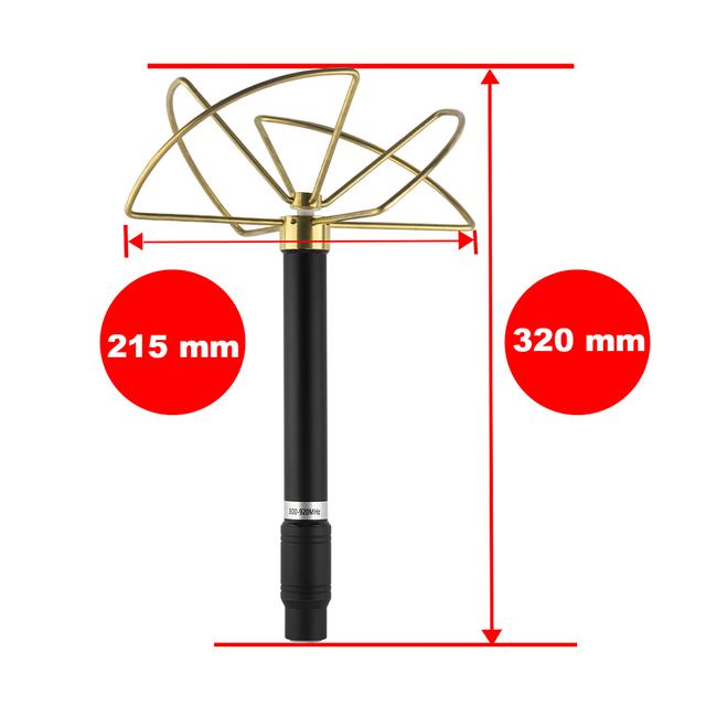 Антена конюшинна для засобів РЕБ, 800-920 MHz, 100W, NJ