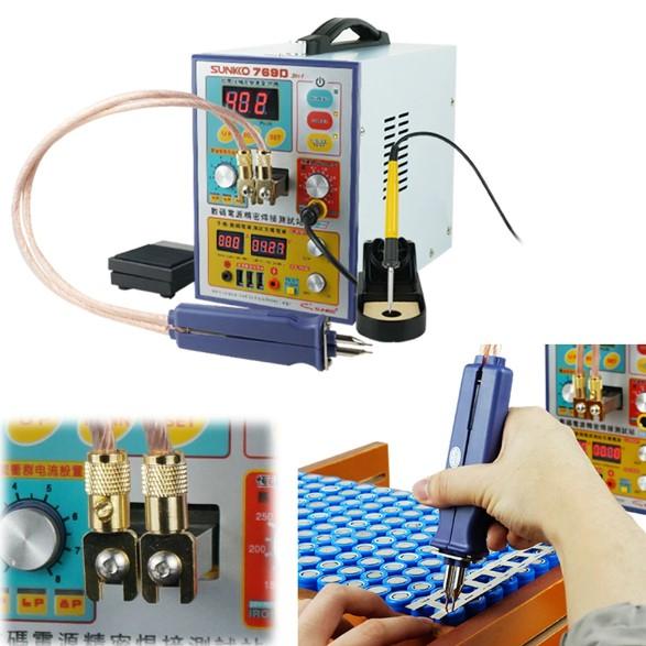 Апарат контактного точкового зварювання Sunkko 769D, для АКБ 18650, 3200 Wh