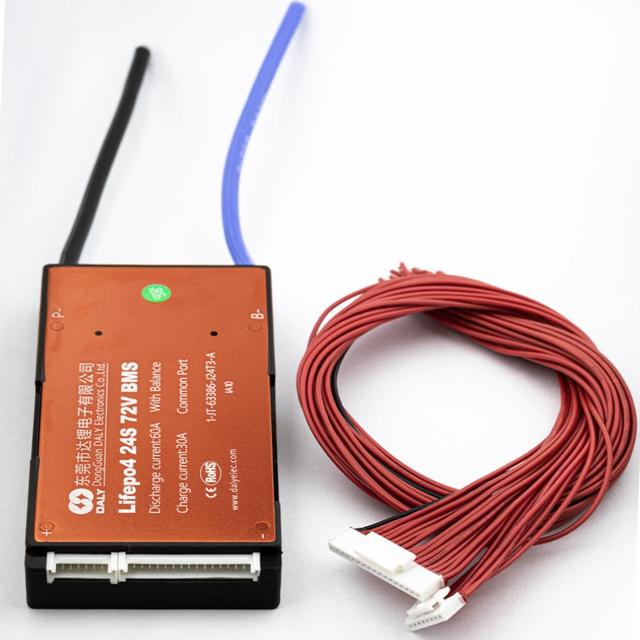 Плата BMS DaLy, LiFePo4, 72V, 24S, 60A, (симетрія, вологозахисна, з балансиром)