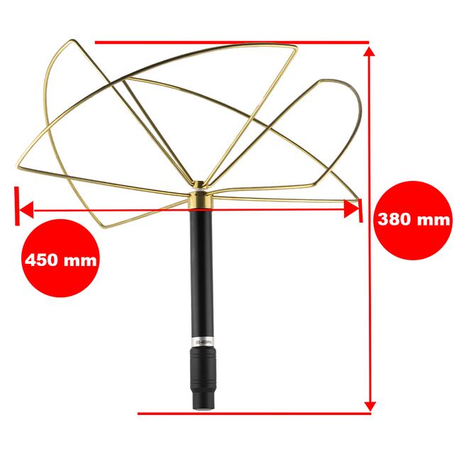 Антена конюшинна для засобів РЕБ, 385-485 MHz, 100W, NJ