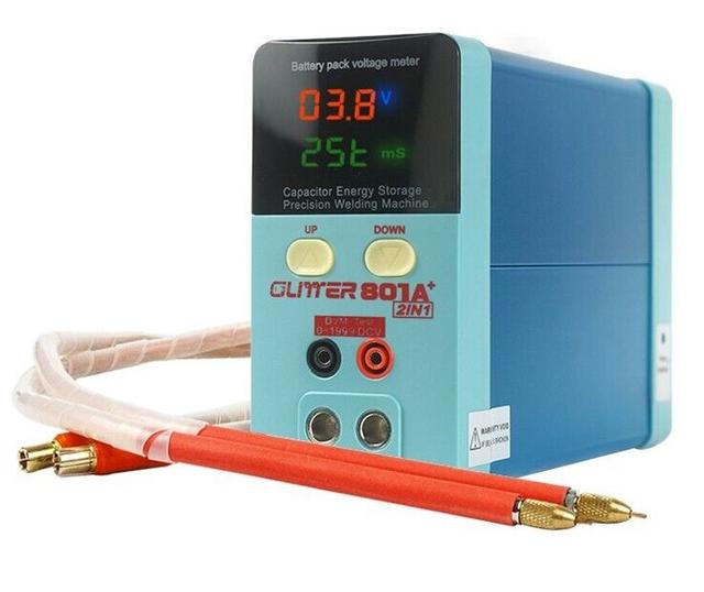 Апарат контактного точкового зварювання GLITTER 801A+, для АКБ 18650, 11.6 kWh