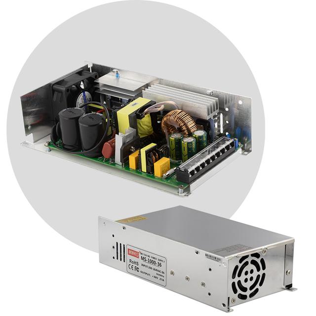 Блок живлення регульований MWKG MS-1000-36, output: 0-36V, 27A; input: 200-264V