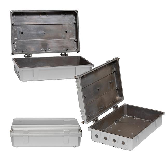 Корпус для РЕБ, алюмінієвий, IP65, внутрішній розмір 304 x 184 x 77 мм.