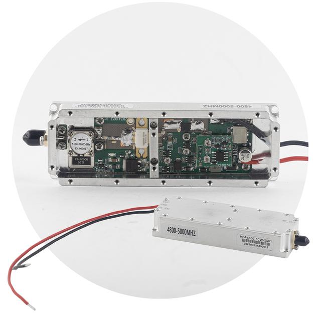 Модуль перешкод (jammer) 4.9 GHz (4800-5000 MHz), Gan 50W, 47 dBm, SMA