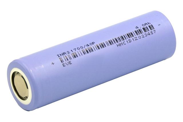 Акумулятор високострумовий EVE INR21700-40P, 4000 mAh, струм розряду - 50A, 21700