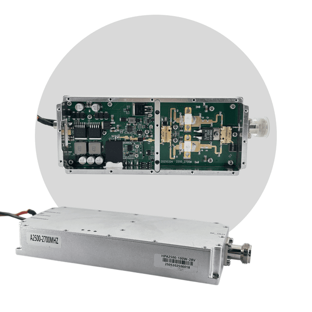 Модуль перешкод (jammer) 2500-2700 MHz, Gan 100W, 50 dBm, N_J