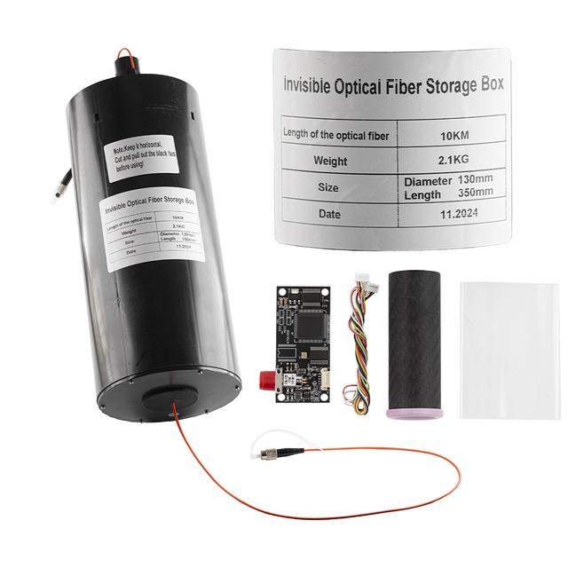 Котушка з оптоволокном, з оптичним терміналом на 10 км.