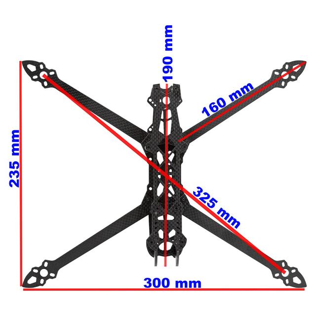 Рама для FPV дрону Mark4, 7.5", карбонова